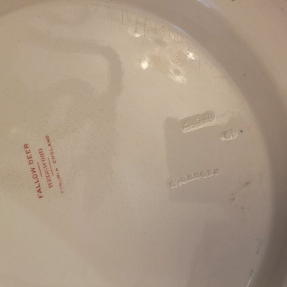Wedgwood "Fallow Deer" Red Transferware Platter - Picture 4 of 5